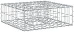 vidaXL Gabionen Hochbeet Silber 60 x 60 x 20 cm Verzinkter Stahl 42033314