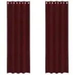 vidaXL Vorh&auml;nge 2 Stk Weinrot 140 x 225 cm Samt 4107300
