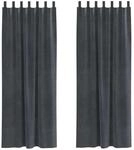 vidaXL Vorh&auml;nge 2 Stk Hellgrau 140 x 245 cm Samt 4107266