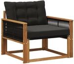 vidaXL Outdoor-Sofagarnitur Massives Akazienholz und Textilene Natur 3438892
