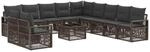 vidaXL Gartensofa-Set 12-Tlg Grau Poly-Rattan 3435767