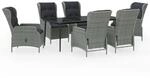vidaXL 7-Tlg Garten-Essgruppe Hellgrau 3099665