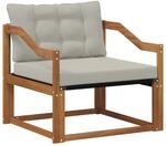 vidaXL Outdoor-Sofagarnitur Massives Akazienholz und Textilene Natur 3436331