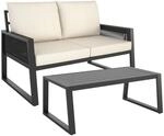 Tectake Aluminium Garten Lounge Set Captive Im Rope Design 7 cm Sitzpolster Dicke