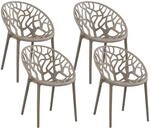 CLP 4er Set Gartenst&uuml;hle Hope Taupe