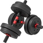 HOMCOM Barbell Set Kunststoff &Oslash;20x40 cm Schwarz