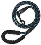 Relaxdays Hundeleine Nylon Schwarz Gepolstert Reflektierend 150 cm