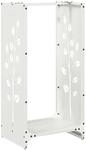 vidaXL Brennholzregal Wei&szlig; 40x30x80 cm Kaltgewalzter Stahl 864220