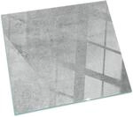 Tulup Glasplatte f&uuml;r Kamin Rohbetonstruktur Glas unter Kamin Quadrat 50x50 cm...