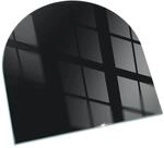 Tulup Glasplatte f&uuml;r Kamin Schwarz Glasplatte f&uuml;r &Ouml;fen Halbkreis 100x100 cm