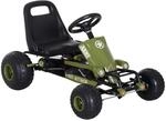 HOMCOM Go Kart Tretfahrzeug mit Handbremse und Verstellbarem Sitz