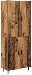 vidaXL Highboard 2-Tlg Altholz Engineered Wood und Glas 3415649