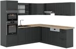 Vicco R-Line Eckk&uuml;che Anthrazit Landhaus/Anthrazit 237 x 247 cm AP Eiche ohne