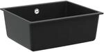 vidaXL Waschbecken Schwarz 530 x 460 mm 80% Quarz und 20% Harz 42028424
