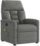 vidaXL Massagesessel Dunkelgrau Mikrofasergewebe 4015572