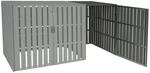 Proregal 1er WPC-M&uuml;lltonnenverkleidung Erweiterung HxBxT 115x66x76 cm Metall