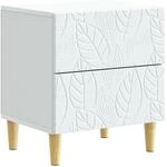 vidaXL Nachttisch Wei&szlig; 43 x 34,5 x 48 cm Holzwerkstoff 894985