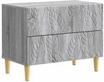 vidaXL Nachttisch Grau Sonoma 62 x 34,5 x 48 cm Holzwerkstoff 895011