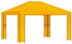 vidaXL Pavillon 4 x 3 m Gelb Polyester und Stahl 190 900380