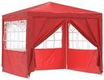 vidaXL Party-Zelt Rot 250 x 250 x 240 cm PE und Stahl 42032996