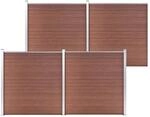 vidaXL Gartenzaun WPC 699x186 cm Braun 3053209