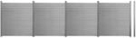 Home Deluxe WPC-Sichtschutzzaun Alira 4 Elemente 185 cm x 708 cm Dunkelgrau