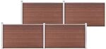 vidaXL Gartenzaun WPC 699x106 cm Braun 3053245