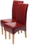 CHEFGASTRO Esszimmerstuhl 2er-Set Gepolstert 102x44x54cm Sitzh&ouml;he 47cm Leder Helle