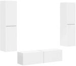 vidaXL TV-Schrankset 6 Stk Wei&szlig; Holzwerkstoff 3409123