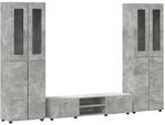 vidaXL TV-Schrankset mit Schubladen mit Regal Beton Grau Holzwerkstoff 3397997