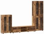 vidaXL TV-Schrankset mit Schubladen mit Regal Altholz Holzwerkstoff 3397962
