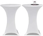 vidaXL Stehtischhussen 4 Stk. &Oslash; 60 cm Wei&szlig; Stretch