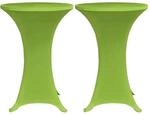vidaXL Stretch Tischhusse 2 Stk 60 cm Gr&uuml;n