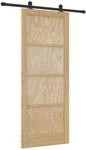vidaXL Schiebet&uuml;r ORKDAL Natur 86 x 211 cm Massives Kiefernholz 3445493