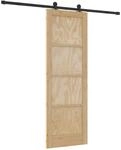 vidaXL Schiebet&uuml;r ORKDAL Natur 73,5 x 211 cm Massives Kiefernholz 3445495