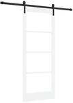 vidaXL Schiebet&uuml;r ORKDAL Wei&szlig; und Schwarz 83 x 202 cm 3331830