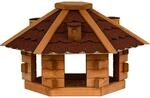 dobar&reg; Vogelhaus Blockhaus 6-eckig mit Bitumendach
