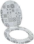 vidaXL Soft-Close Toilettensitz Grau 44 x 38 cm MDF-Platte 42027202