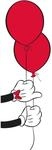 Komar Wandbild Mickey Mouse Balloon 50 x 70 cm