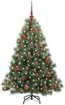 vidaXL K&uuml;nstlicher Weihnachtsbaum mit 150 LEDs Gr&uuml;n 150 cm PE und PVC 3397835