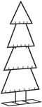 vidaXL Metall-Weihnachtsbaum f&uuml;r Dekorationen Schwarz 125 cm Modell 4