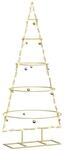vidaXL Metall Weihnachtsbaum Gold 125 cm Pulverbeschichteter Stahl 42019153