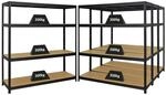 PROREGAL Mega Deal 4er-Set Schwerlastregal Giant Elephant 160x150x45cm mit 4 Ebenen