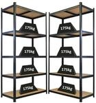 PROREGAL Mega Deal 2x Schwerlastregal Giant Ragnar HxBxT 200x100x50cm 5