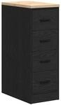 vidaXL Garagen-Aufbewahrungsschrank Schwarz Massivholz Kiefer 860581