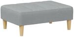 vidaXL Fu&szlig;hocker Hellgrau 77x55x31 cm Stoff