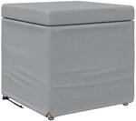 vidaXL Hocker Hellgrau 41 x 41 x 40 cm Stoff und Pressholz 876743