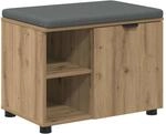 vidaXL Flurbank mit Kissen mit Regal Artisan-Eiche 60 x 38 x 46 cm 891503