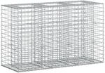 vidaXL Gabionen-Hochbeet Silber 130 x 50 x 80 cm Verzinktem Stahl 42033328