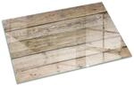 Tulup Glasplatte f&uuml;r Kamin Holzbrett im Layout Funkenschutzplatte aus Glas...